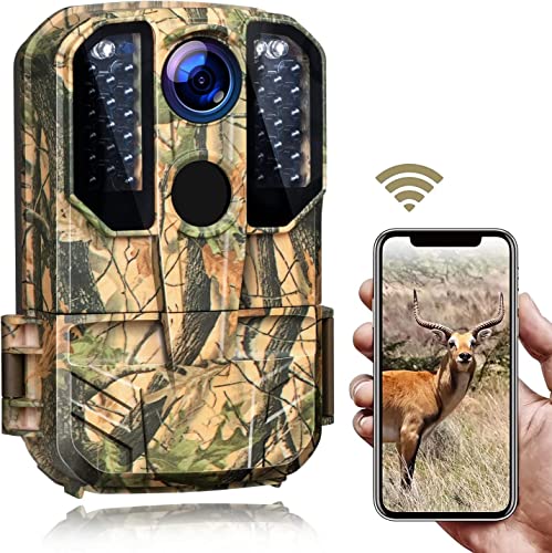 Hongc 20MP 1296P Wildlife Camera WiFi Bluetooth Trail Camera with Night Vision Motion Activated IP66...