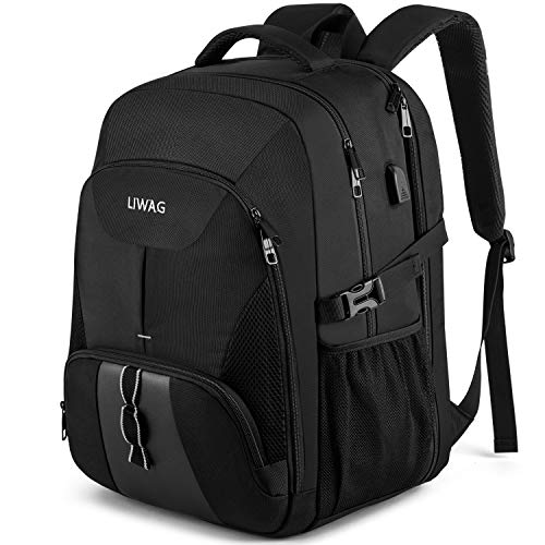 Extra Large 50L Travel Laptop Backpack,Water Resistant Work Backpacks Bag with USB Charging Port,...