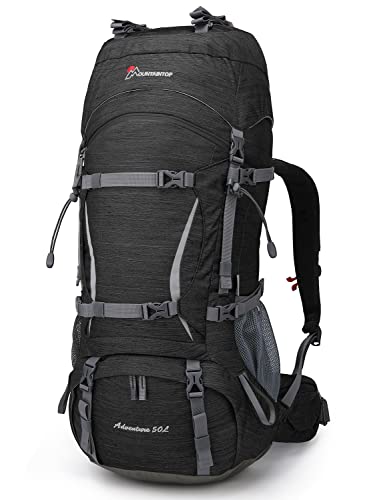 MOUNTAINTOP 50L Hiking Backpack water-resistant Internal Frame Backpacks Large Trekking...