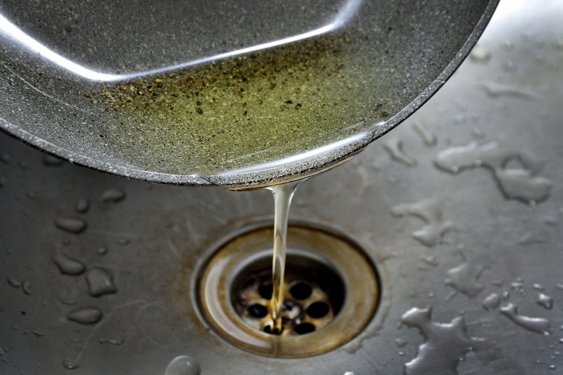 Keep Oils Out of Drains to Avoid Using Drano in RV Sinks
