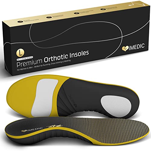 iMedic Premium Orthotic Insoles for Women and Men - Plantar Fasciitis Support - Arch Support Insoles...