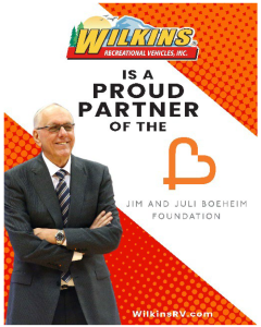 Wilkins RV a Proud Partner of Jim & Juli Boeheim Foundation