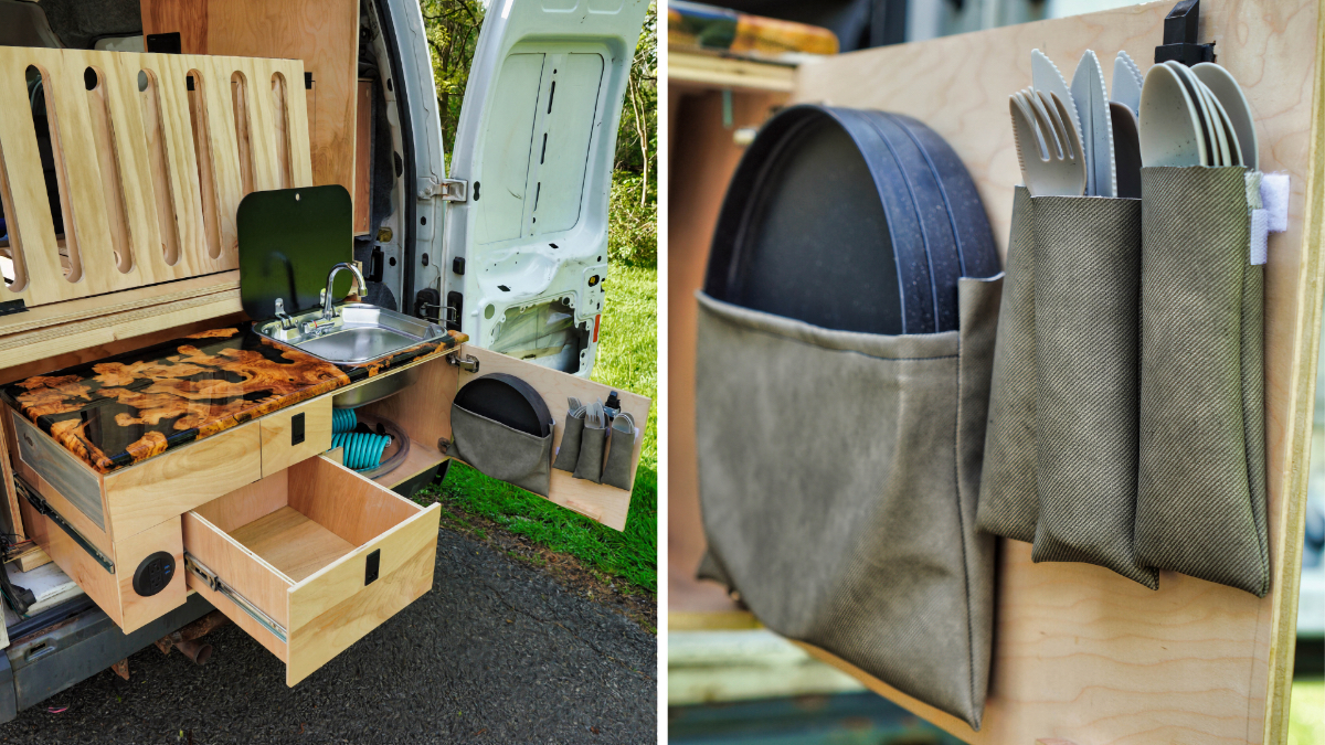 Video: This DIY Slide-Out Camper Van Kitchen is a Must-See