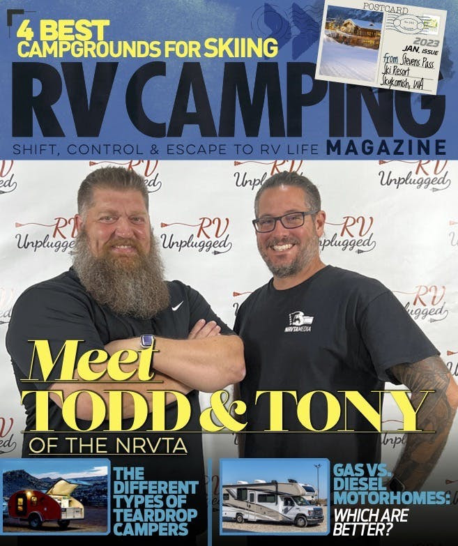 ‘RV Camping’ Mag Features NRVTA’s Henson & Flammia