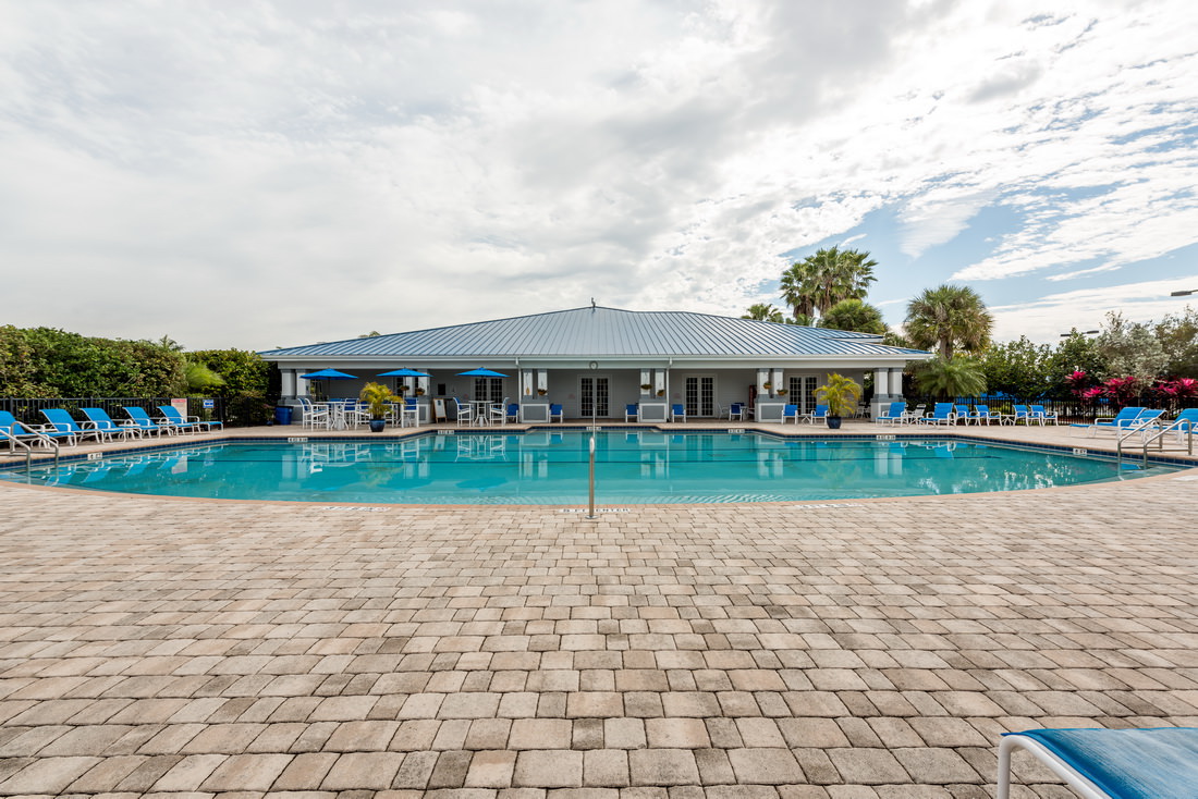resort-style pool at Silver Palms RV Resort