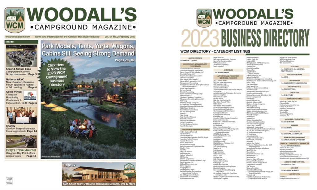 Woodall’s Campground Magazine, Directory Now Available