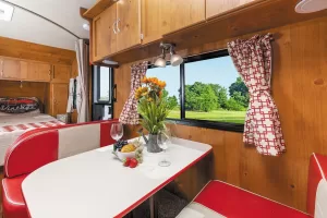 The 19RBS includes a large window next to the dinette.