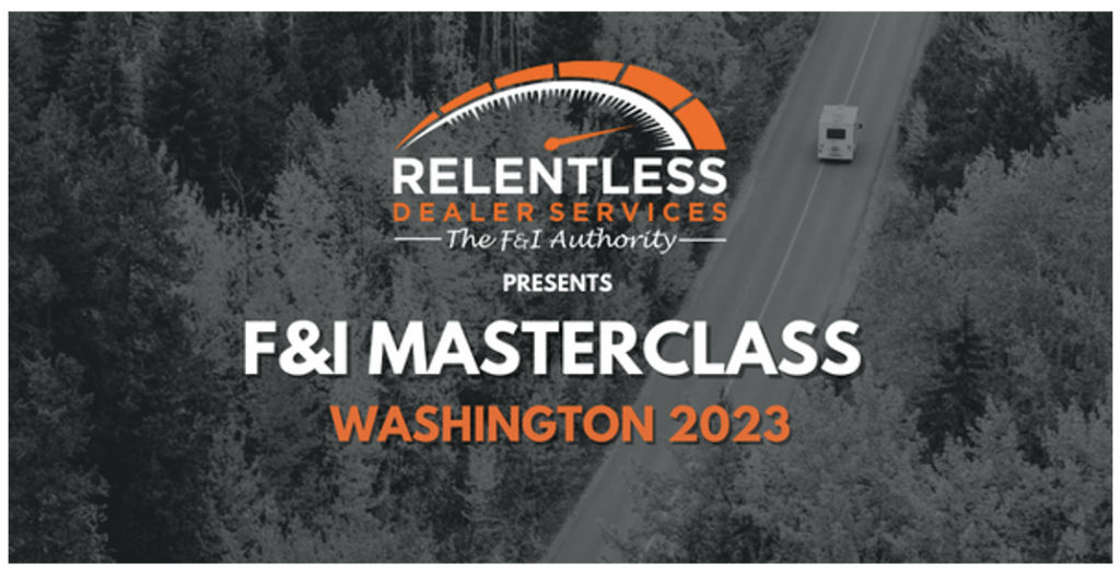 Relentless Dealer Services to Host F&I MasterClass in March
