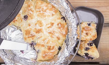 Dutch Oven Recipe: Lemon Blueberry Biscuits