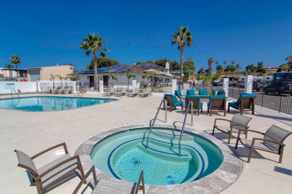 Oceanside RV Park pool and spa.