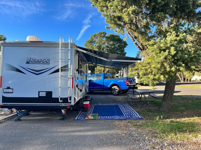 RV at campsite for national park jobs