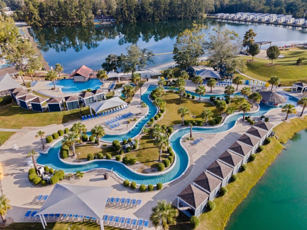 lazy river at resort