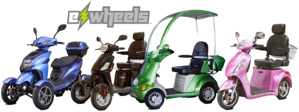 four models of ewheels electric scooers