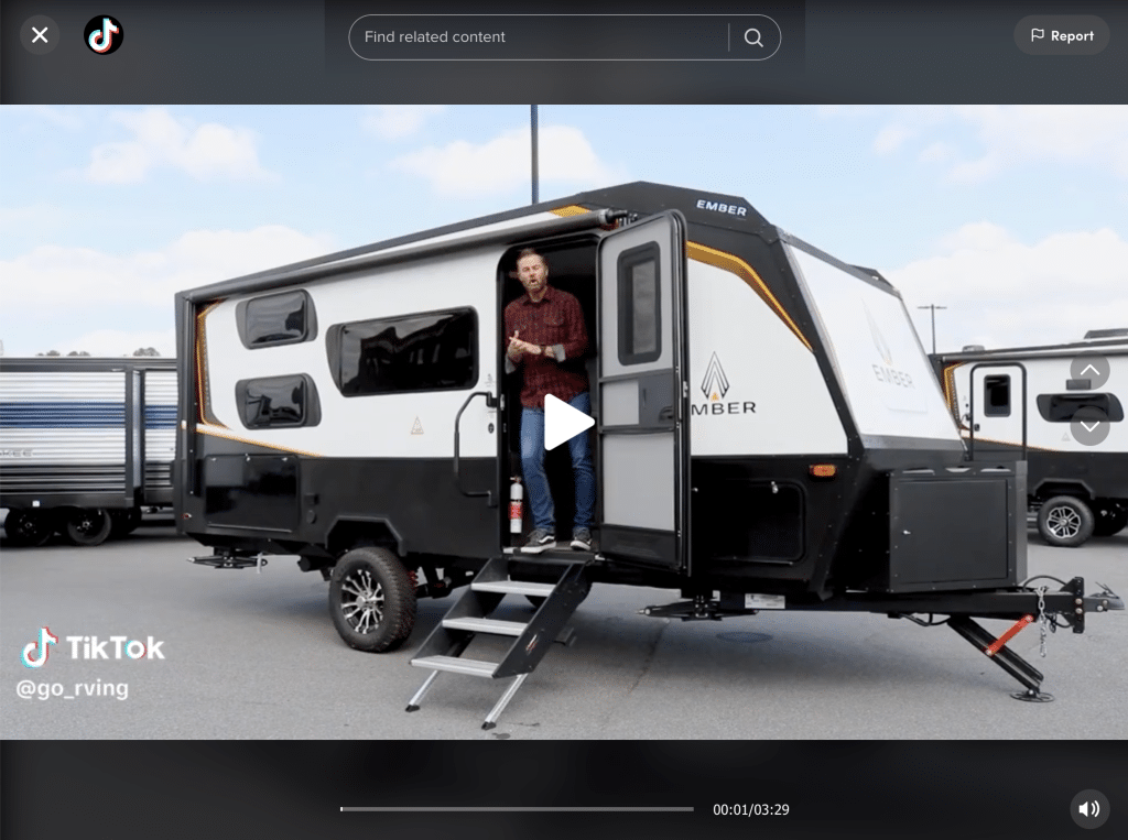 Go RVing Says TikTok is Now ‘One of Our Major Channels’