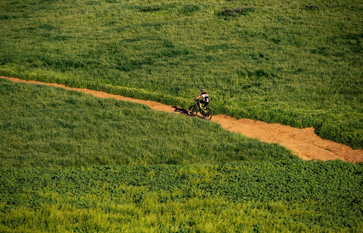 Mountain biker in Riverside, California