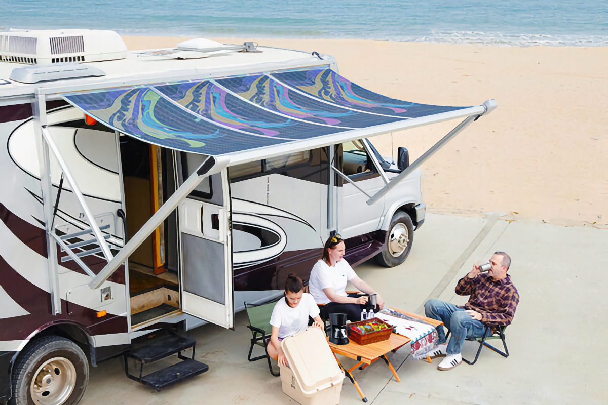 A Technology Company has Made a Colorful Solar Awning for RVs