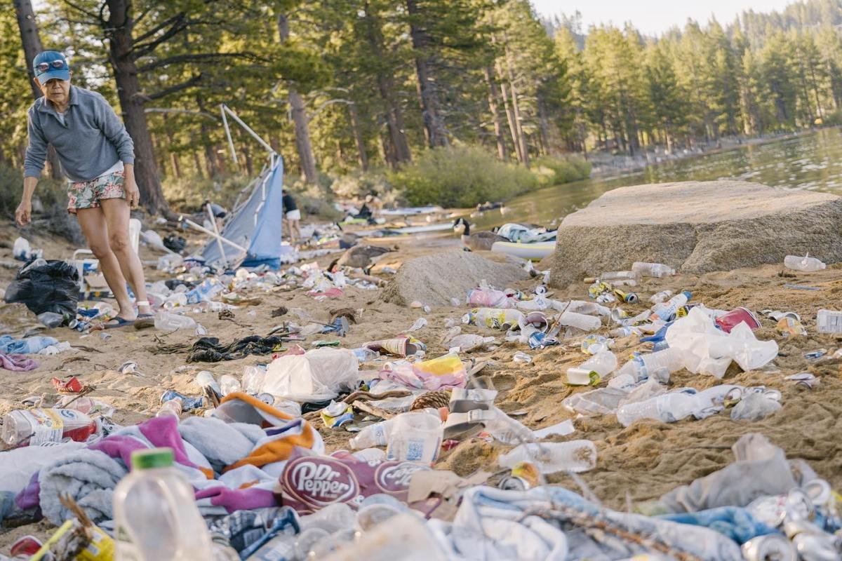 Lake Tahoe ‘Looked Like a Landfill’ After 4th of July as Volunteers Remove Tons of Trash