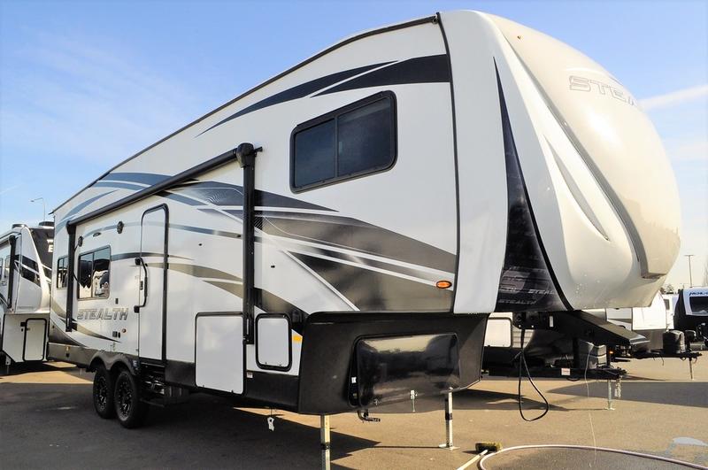 Stealth SA2816G one of Forest Rivers shortest fifth-wheel toy haulers 