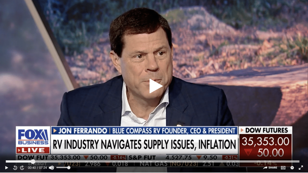 Ferrando Discusses Blue Compass’ Growth on Fox Business – RVBusiness – Breaking RV Industry News