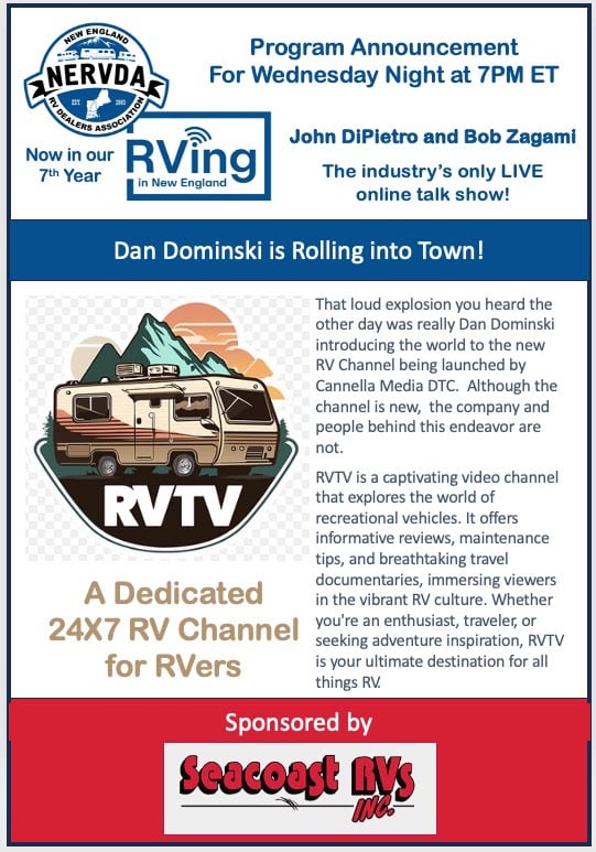 ‘RVing in New England’ Welcomes Dan Dominksi of RVTV – RVBusiness – Breaking RV Industry News