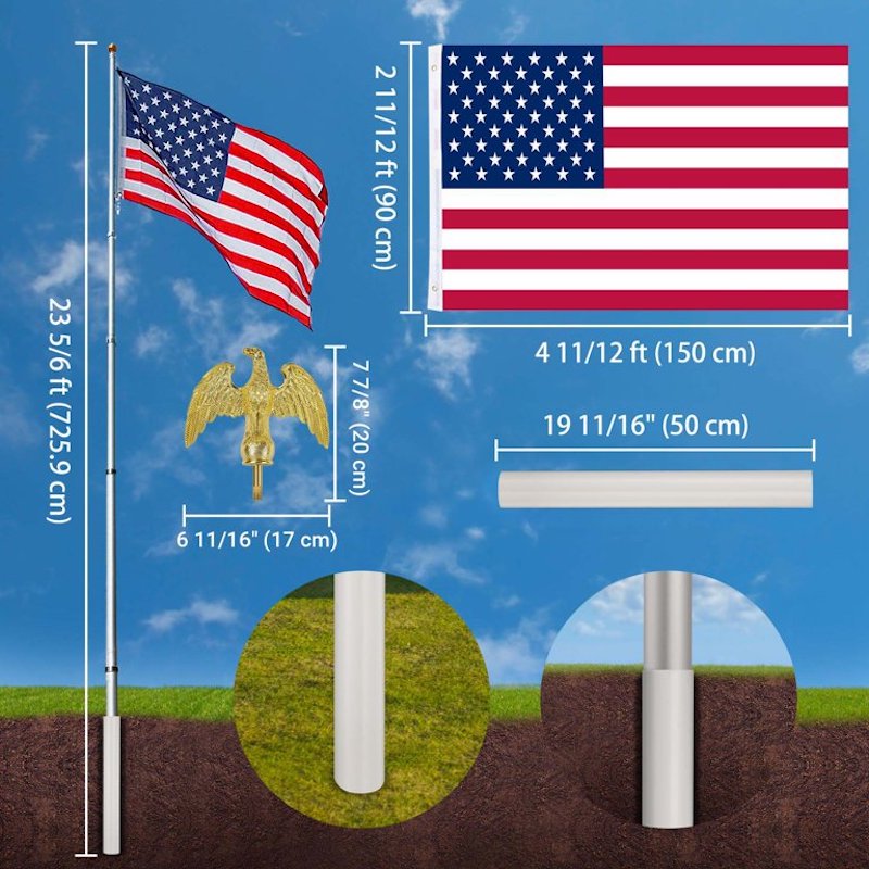 Yescom 25’ Flagpole