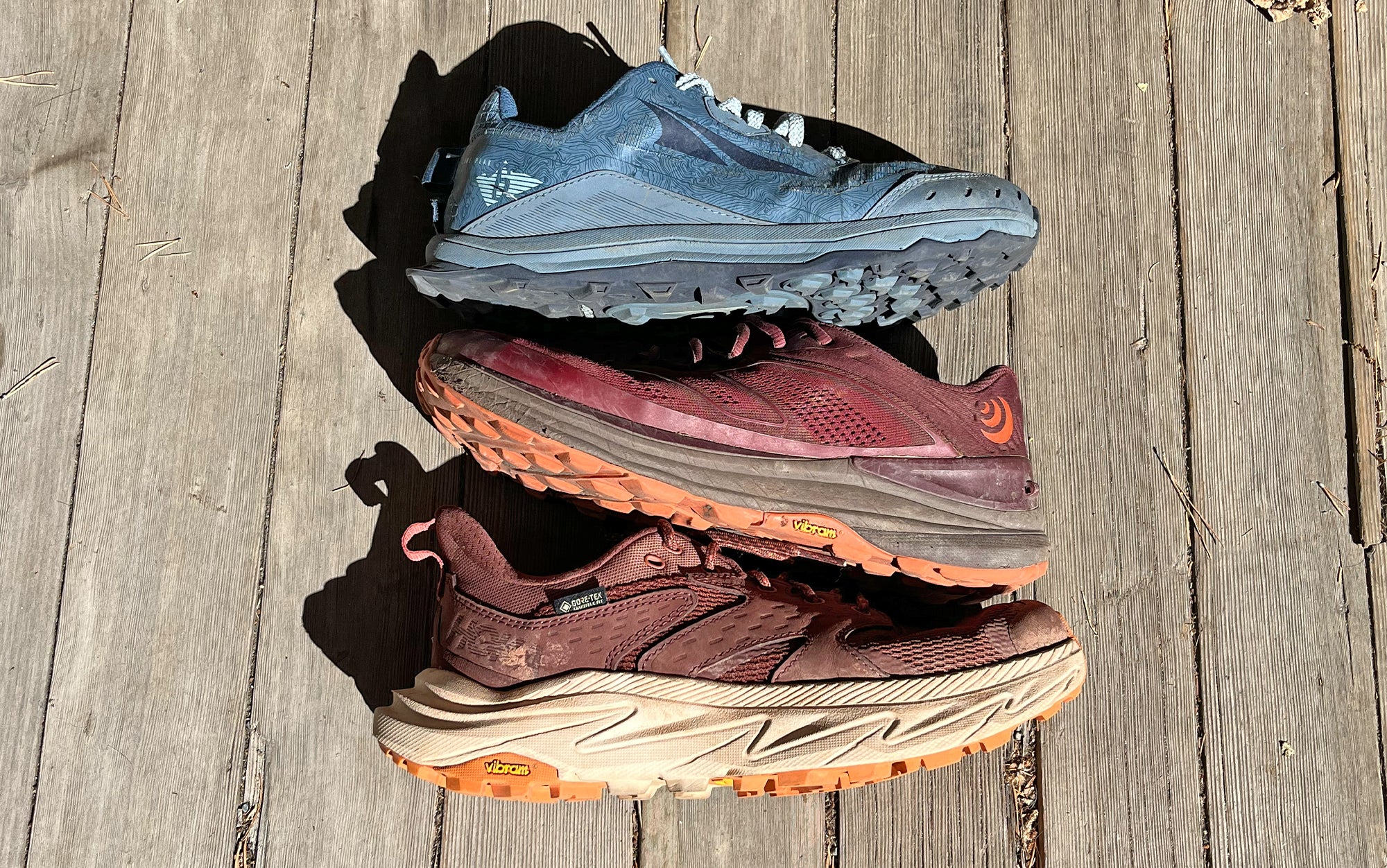 The Topo Ultraventures sit between an Altra and Hoka.