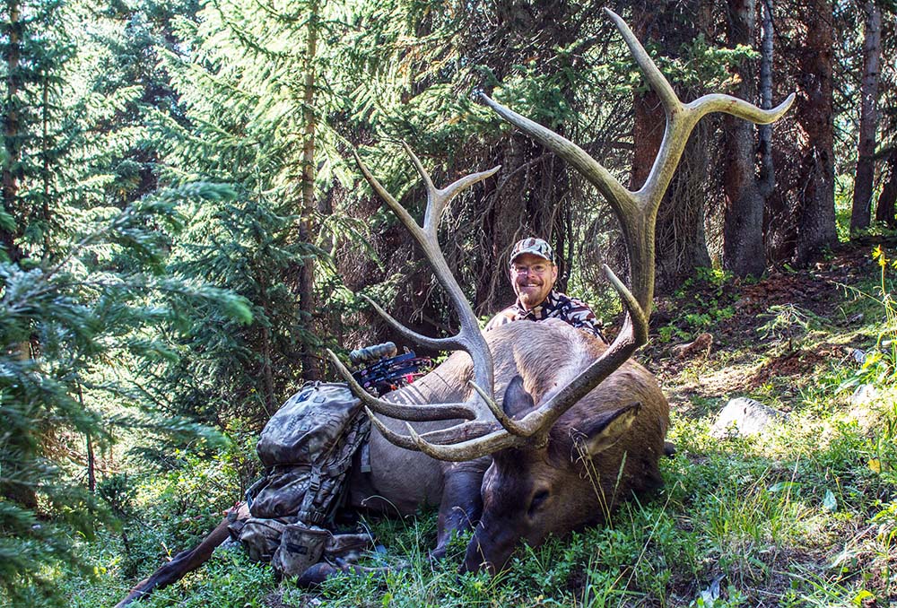 Chris Roe with a Bull Elk
