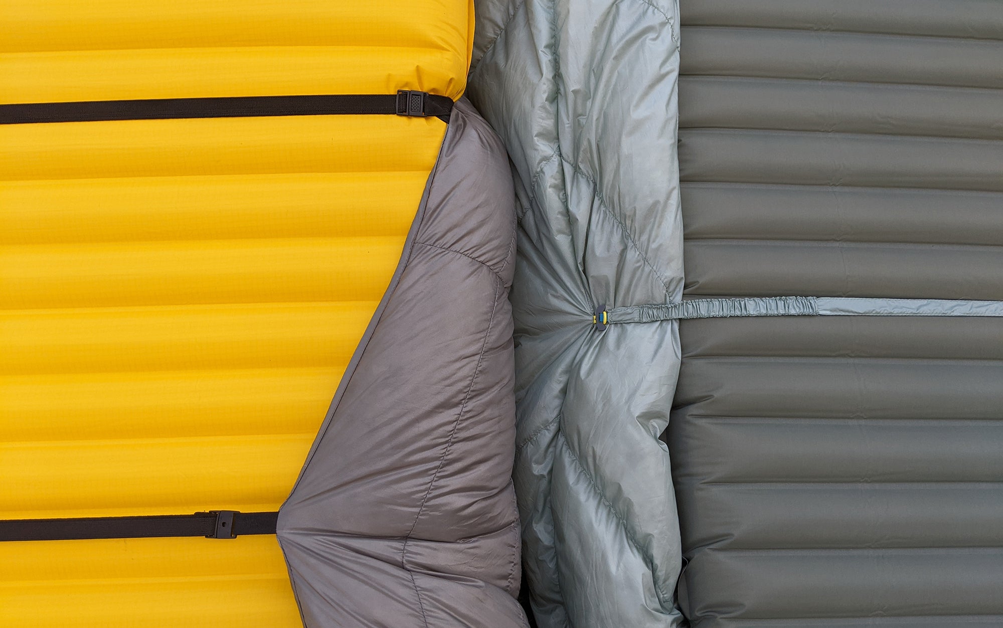 Quilts attach directly to your kidâs sleeping pad via a couple of underpad straps. 