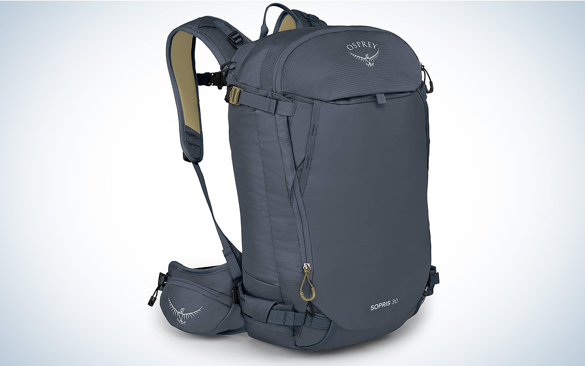 The Osprey Sopris 30L is one of the best winter backpacks for snowboarders.