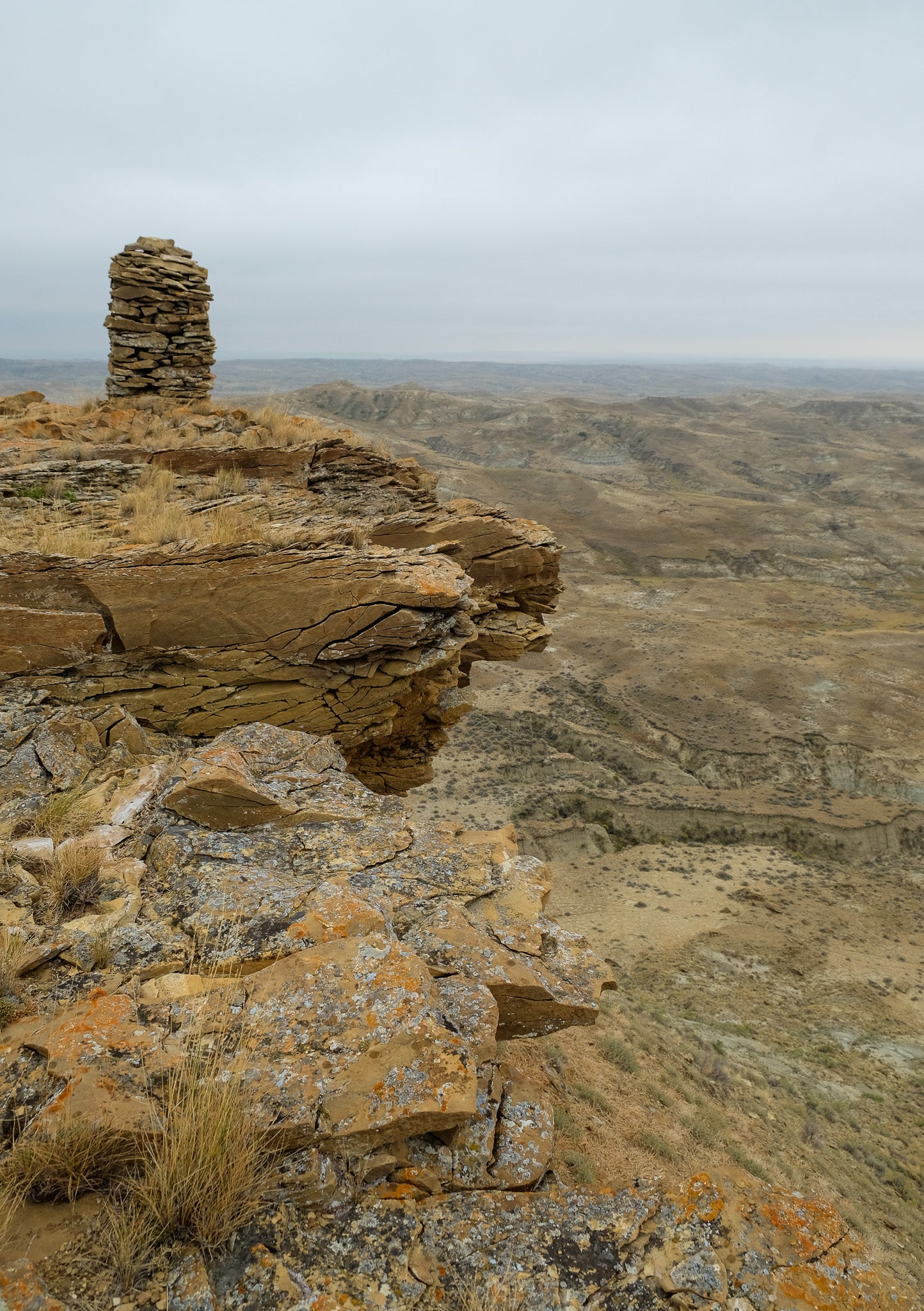A cairn marking the site of the 1886 Hornady bison camp in Montana.