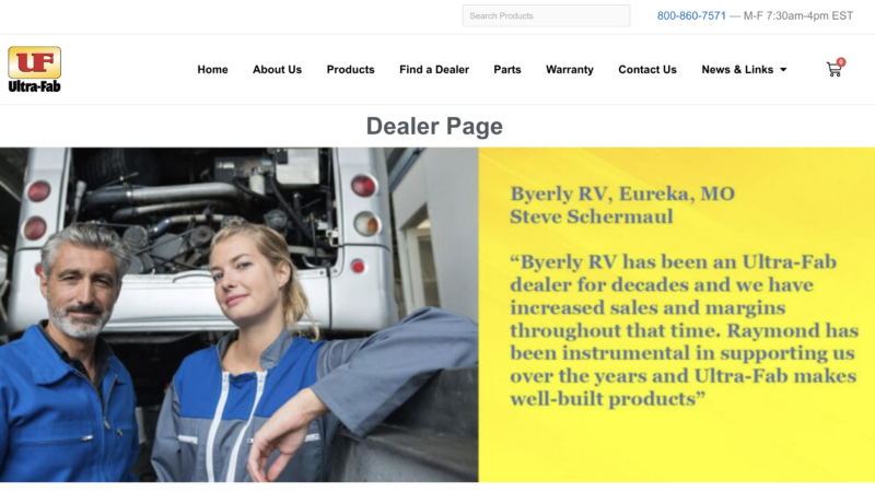 Ultra-Fab Touts Launch of New Dealer-Focused Website – RVBusiness – Breaking RV Industry News