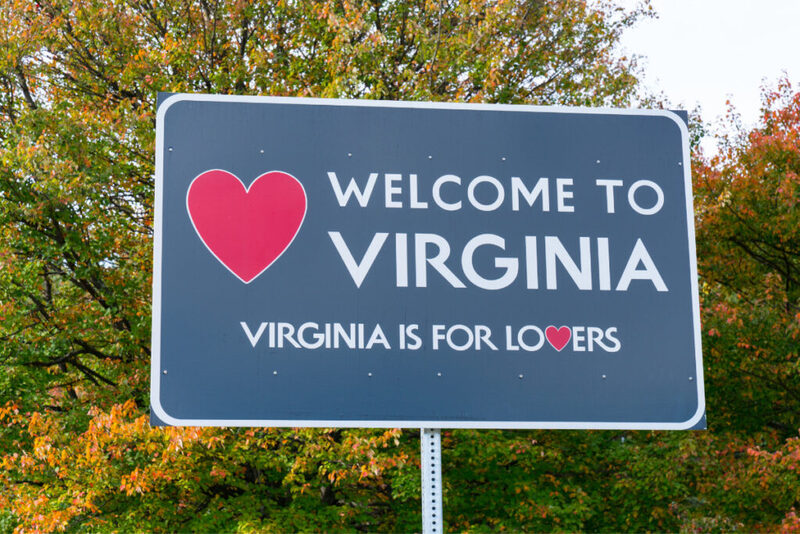 Welcome to Virginia sign - full-time RVing