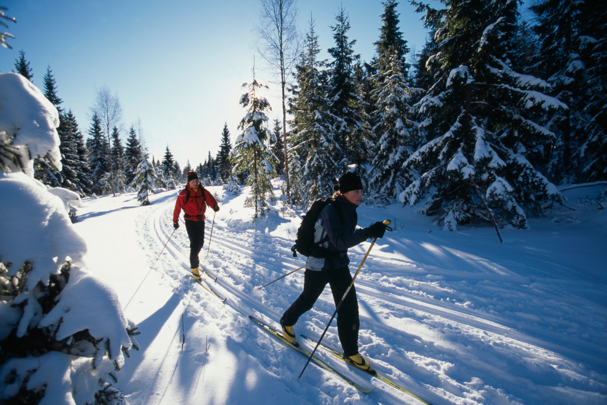 cross-country skiing winter hiking alternatives