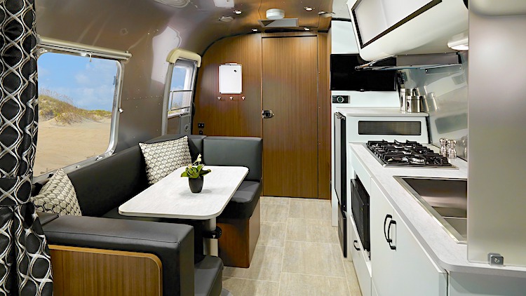 Airstream Caravel travel trailers under 5000 lbs with bathroom interior