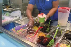 Rolled ice cream makes a unique treat.