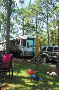 Gregory E. Moore RV Resort is part of Topsail Hill Preserve State Park.