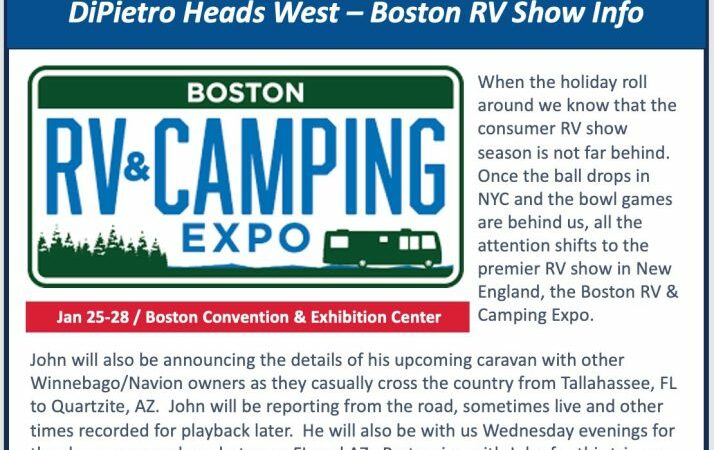 ‘RVing in New England’ Talks Boston Show, Quartzsite Trip – RVBusiness – Breaking RV Industry News