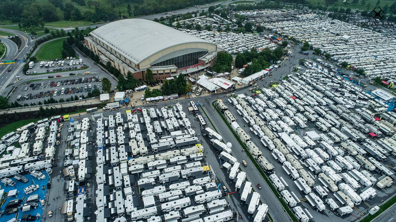 Arial photo og the Hershey RV Show