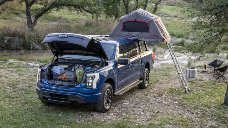 Ford’s Upcoming Electric Pickup Truck Perfect for Glamping – RVBusiness – Breaking RV Industry News