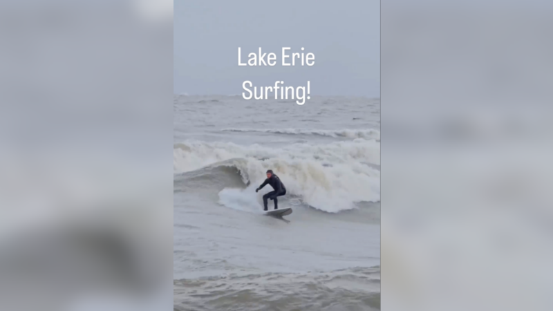 Icy Temperatures Aren’t Slowing Down These Cold Water Surfers on Lake Erie