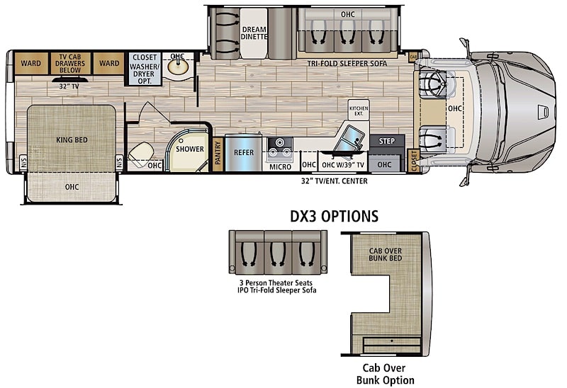 Dynamax DX3 34KD Floorplan
