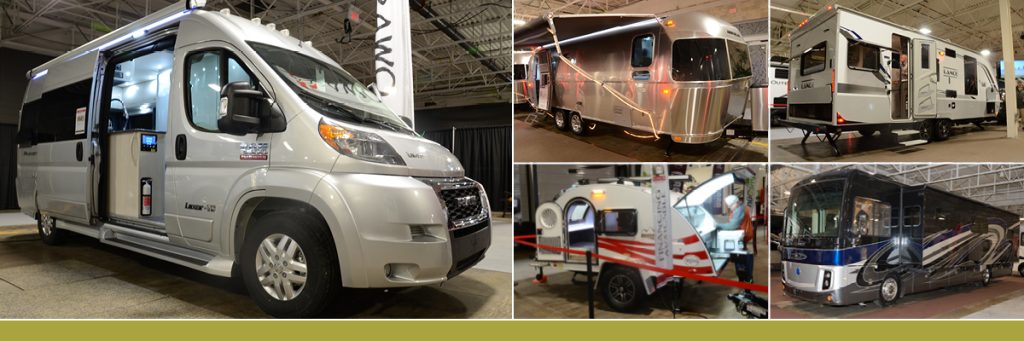 RVs of all types on display at the Kitchener RV Show!