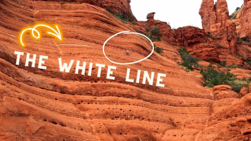 Would You Ride ‘The White Line’ Trail? This Mountain Biker Makes It Look Easy-ish