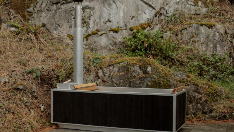 Soak In Style With This New Black Wood Fired Hot Tub