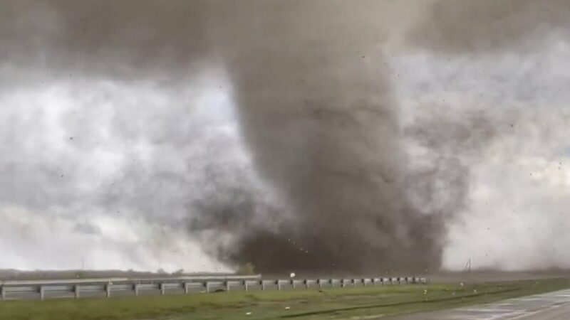 WATCH: Monster Tornado Crosses Road in Nebraska