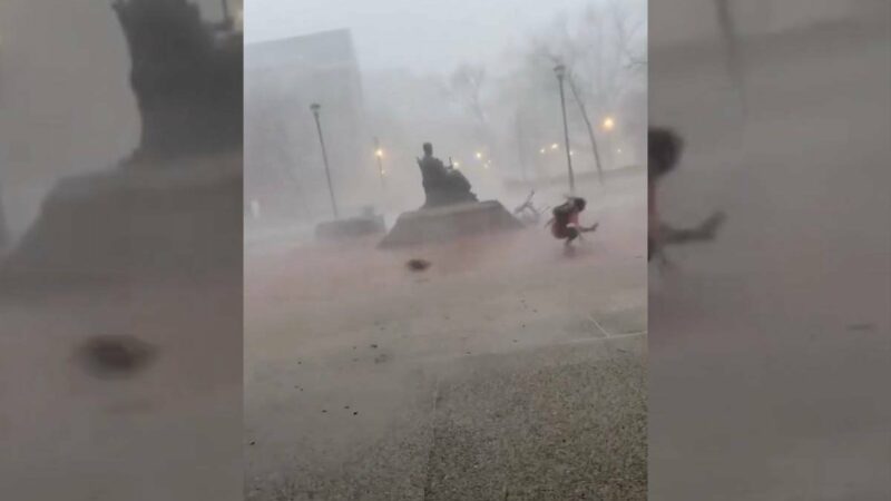 Wind Tosses Student Like a Rag Doll and Video Goes Viral