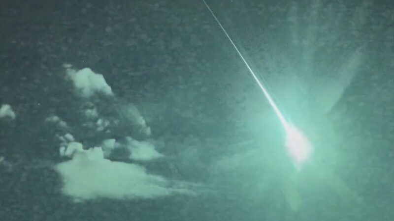Epic Meteor Streaks Across the Night Sky in Spain