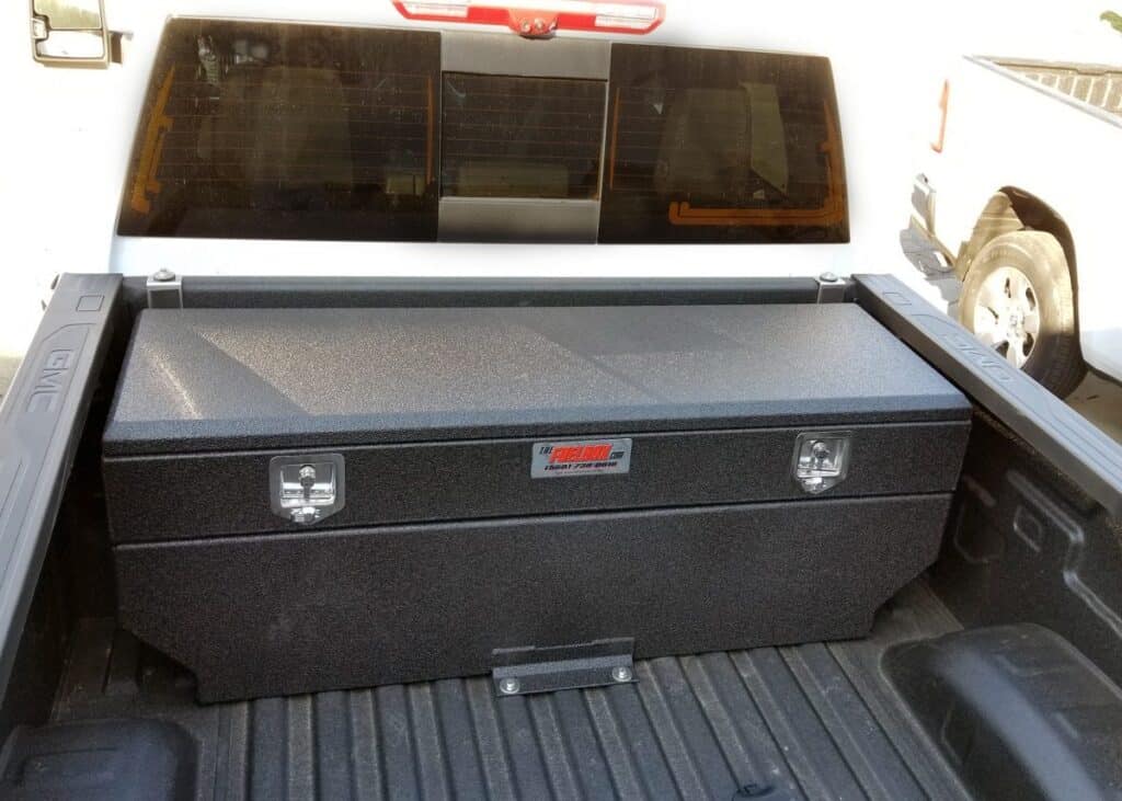 The Fuelbox FTC 60 combo in a truck bed.