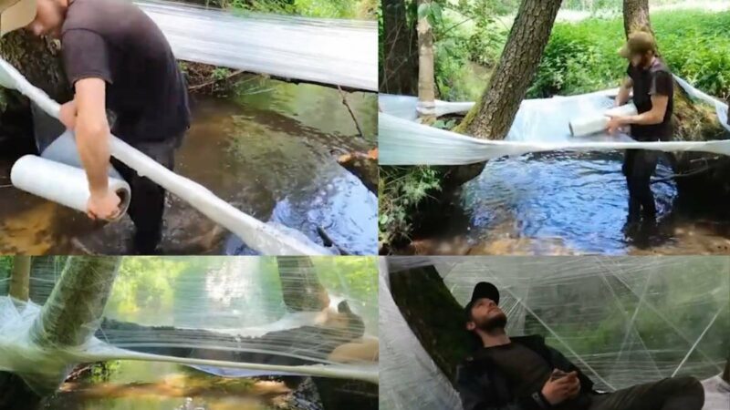 Would You Sleep in This Plastic-Wrap Shelter?