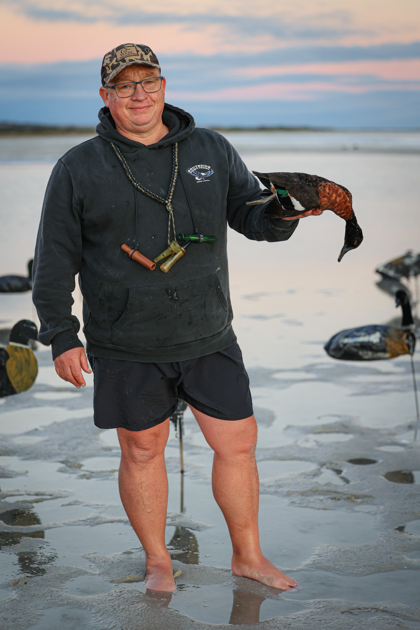 A South Australia hunter with a chestnut teal.